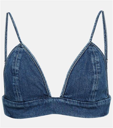 Sapphire Blue Denim Bralette Top 